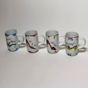 Rosanna French Bistro Style High Heel Tea Cups (4)